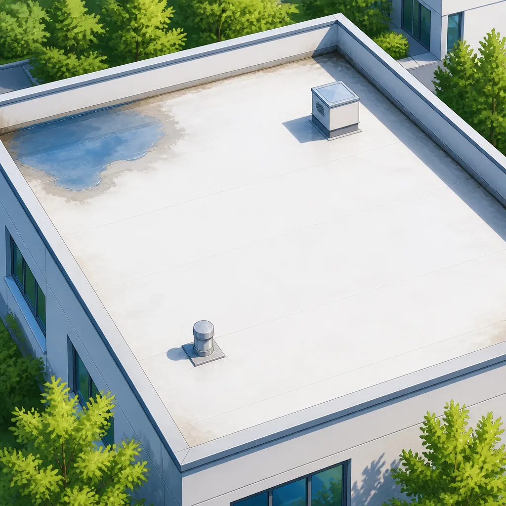 Ponding water is one of the most visible signs that your flat roof needs professional evaluation.