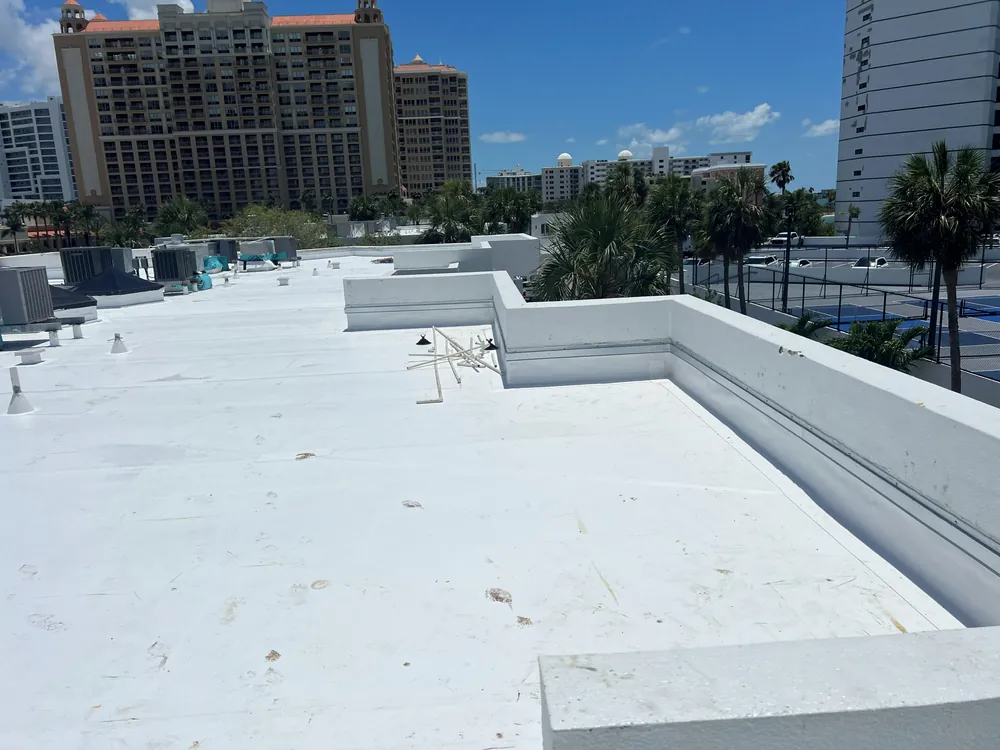 Commercial roof installation and repair by SRQ crew in Sarasota, FL