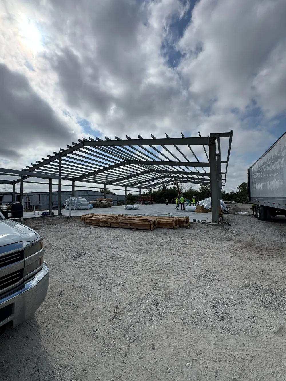 Overview of an industrial roof completed by SRQ Building Services in Sarasota, FL