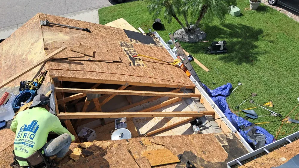 SRQ Building Services completed roof repair project in Sarasota, FL