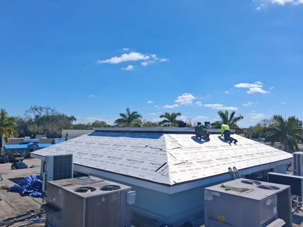 New residential roof replacement on a Sarasota home