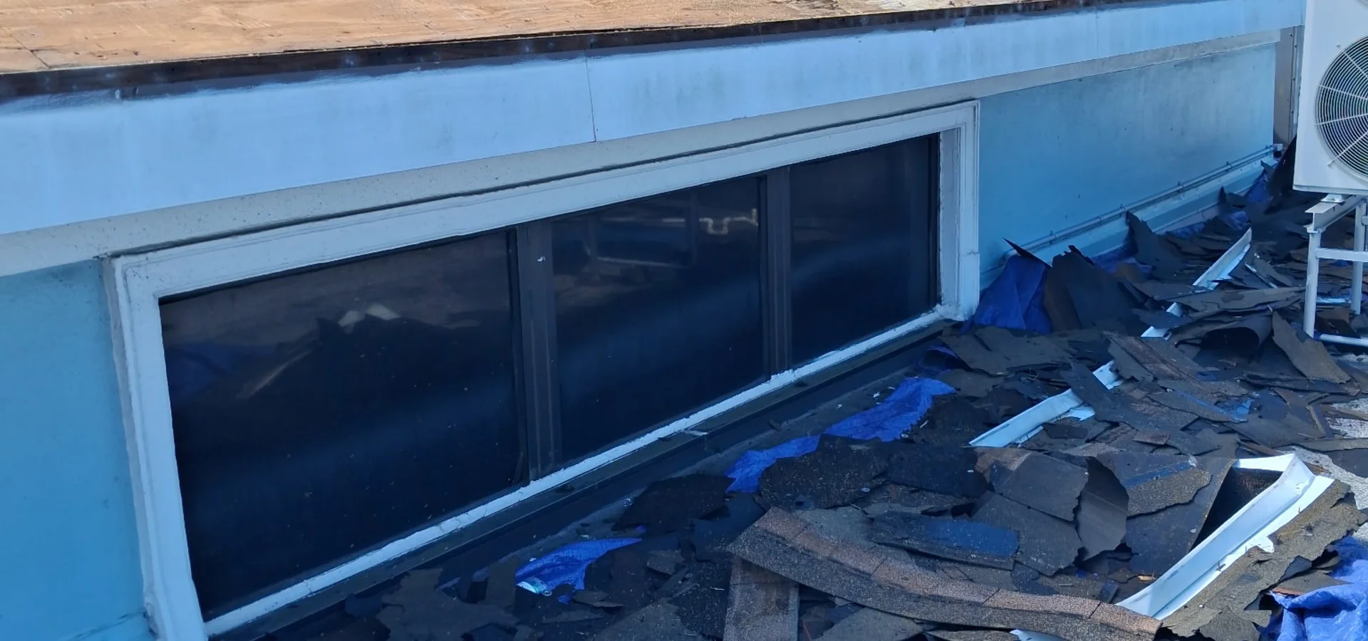 Roof repair work on a residential home in Sarasota, FL
